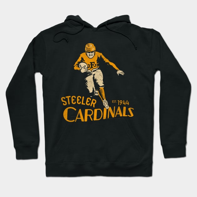 Defunct Steeler Cardinals Football Team Hoodie by Defunctland